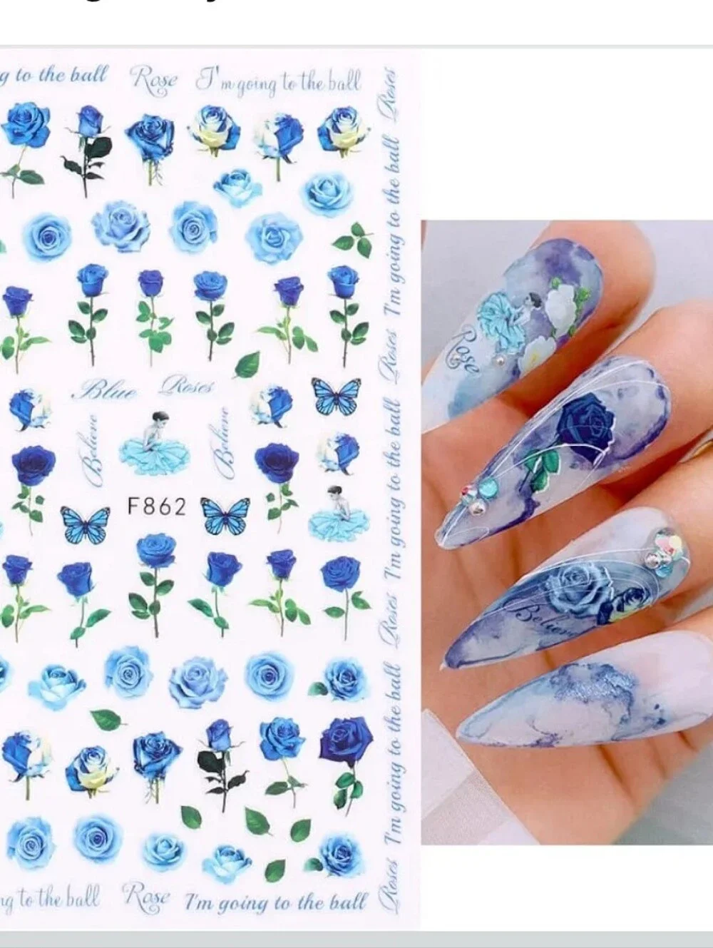 4 FOR $15 💕 Trendy Nail Art Transfer Stickers Decals